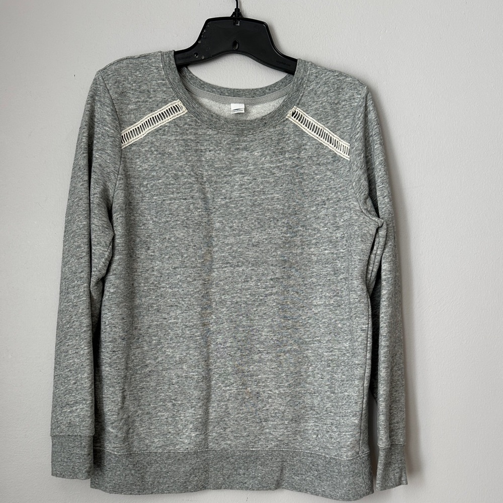 Gray Women's Sweatshirt with Shoulder Detail size S